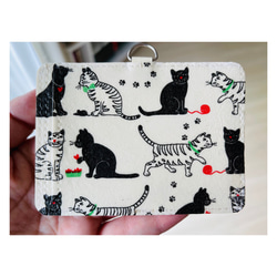 【受注制作】猫　ネコ　IDホルダー　パスケース  カードケース 1枚目の画像