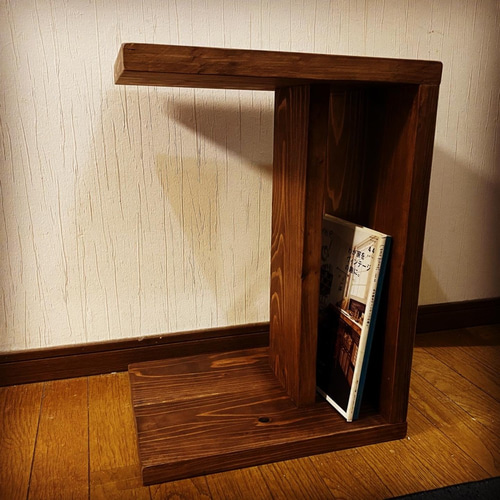 ソファーテーブル/サイドテーブル/棚/北欧/おしゃれ/コの字 サイド