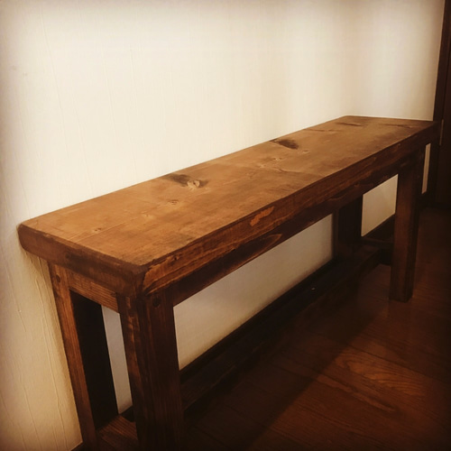 アンティークベンチ900（ダークウォールナット） 椅子（チェアー  