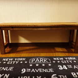 アンティークベンチ/テーブル1000（ダークウォールナット） 2枚目の画像