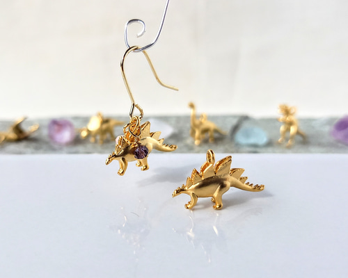 Nach(ナッシュ) 片耳ピアス Mini creole dinosaure Mini dinosaur hoop | Nach Bijoux – NACH BIJOUX
