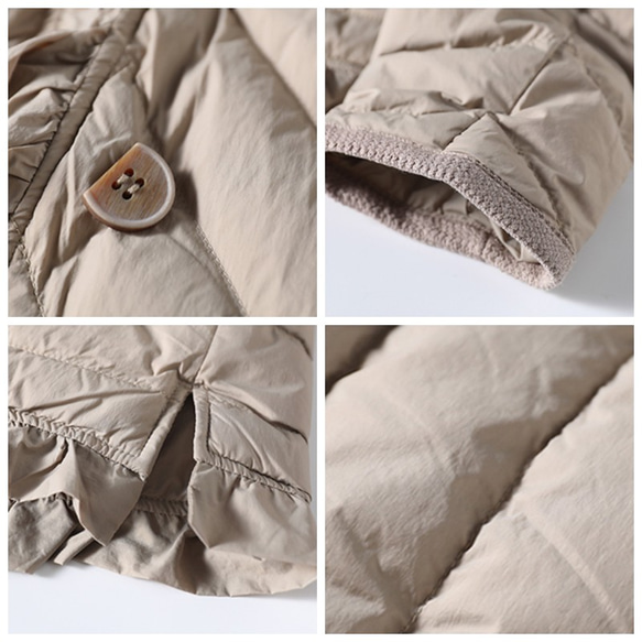 軽量ダウンジャケットレディース軽量ファッションレースデザインセンス 2枚目の画像