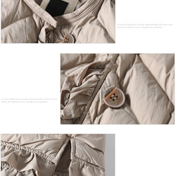 軽量ダウンジャケットレディース軽量ファッションレースデザインセンス 5枚目の画像