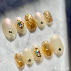 ☑︎ 金林檎ｙｕｂｉｓａｋｉ　ネイルチップ　オーダー　ニュアンスネイル　個性派 ☑︎ 金林檎yubisaki ネイルチップ オーダー ニュアンス