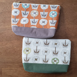 再販・受注制作】ラミネート フラットポーチ 18㎝ファスナー タブ付き