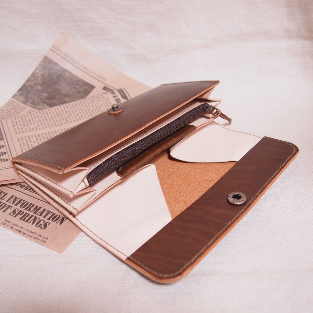 【送料無料】【小銭入れが使いやすい】ギャルソンウォレットA ルガトー(茶)