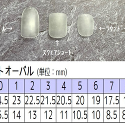 全サイズ対応ですぐ使える!ベージュに逆フレンチネイルチップ ニュアンスネイル付き 5枚目の画像