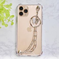 キーリングハンガー　スマホケース　iPhoneケース　ストラップ　全機種　スマホチェーン 1枚目の画像