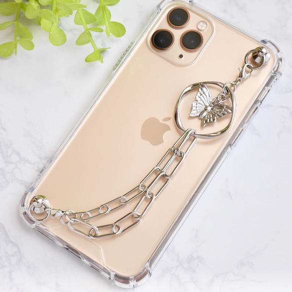 キーリングハンガー　スマホケース　iPhoneケース　ストラップ　全機種　スマホチェーン 2枚目の画像