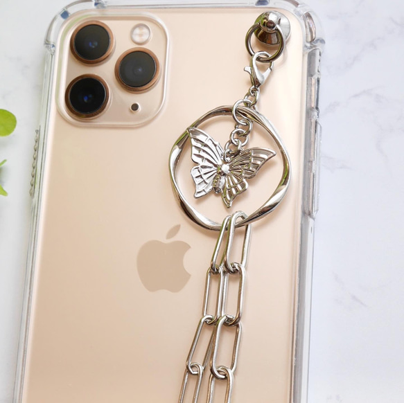 キーリングハンガー　スマホケース　iPhoneケース　ストラップ　全機種　スマホチェーン 4枚目の画像