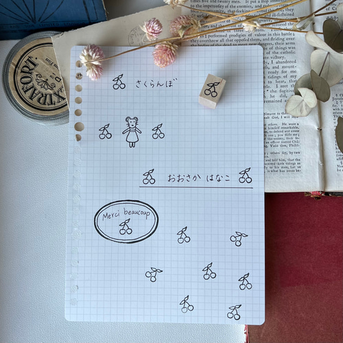 さくらんぼ/ラバースタンプ はんこ・スタンプ ネネ パピエ 通販