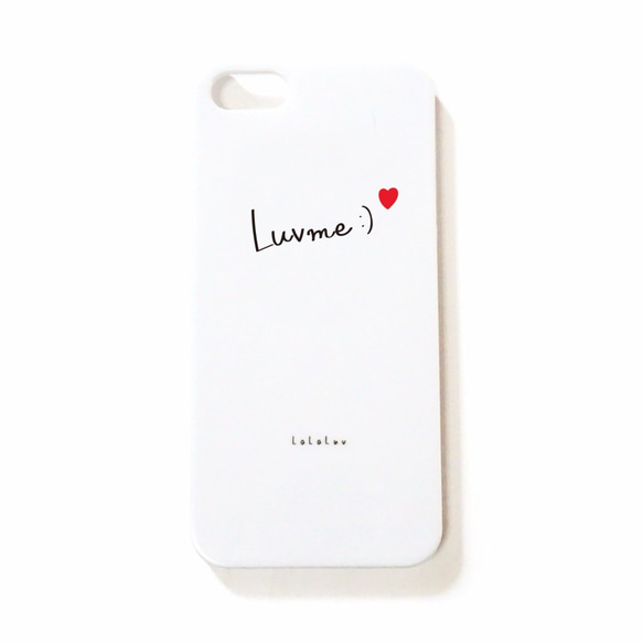 手書き文字とハートのシンプルiPhoneケース♡-Luvme- 1枚目の画像