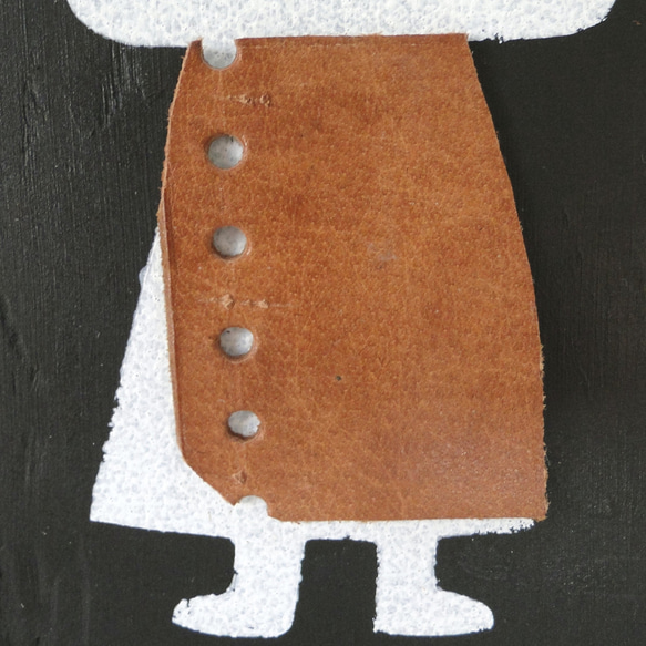 革鎧をつけた小人兵隊のウッドアート オブジェ 木工 木雑貨 妖精 No13 3枚目の画像