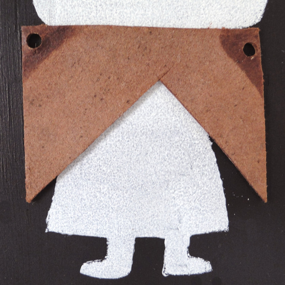 革鎧をつけた小人兵隊のウッドアート オブジェ 木工 木雑貨 妖精 No12 3枚目の画像
