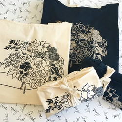 SALE"bouquet"shoulder eco bag. 3枚目の画像