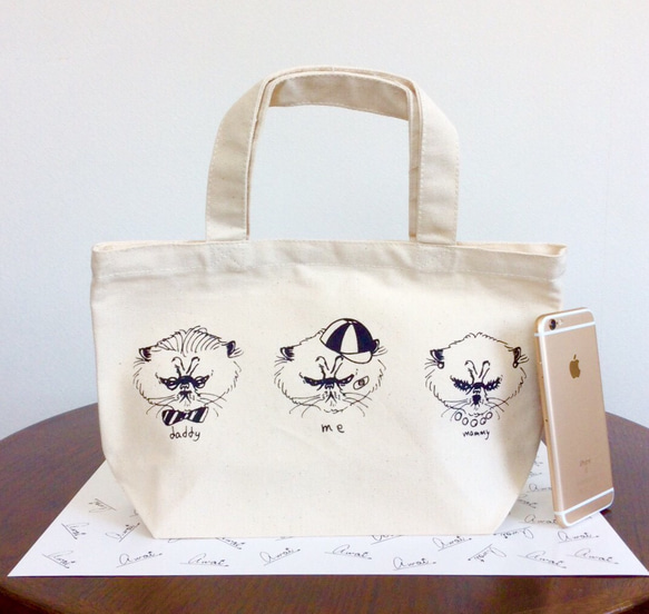 SALE"cats" mini bag. 3枚目の画像