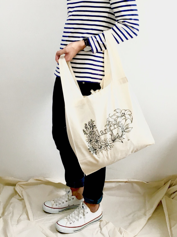 SALE"Blanche"eco bag. 3枚目の画像