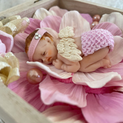 クレイベイビーBOX　ピンク　粘土で作ったかわいい赤ちゃん 2枚目の画像