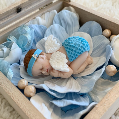 クレイベイビーBOX ブルー 粘土で作ったかわいい赤ちゃん その他