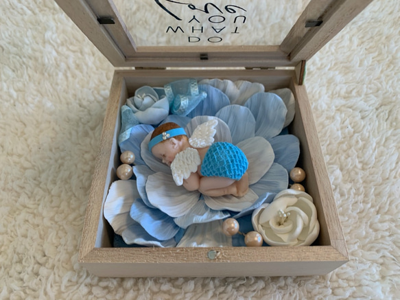 クレイベイビーBOX　ブルー　粘土で作ったかわいい赤ちゃん 4枚目の画像