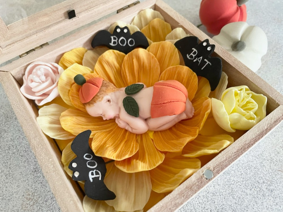 クレイベイビーBOX　パンプキン　粘土で作ったかわいい赤ちゃん 3枚目の画像