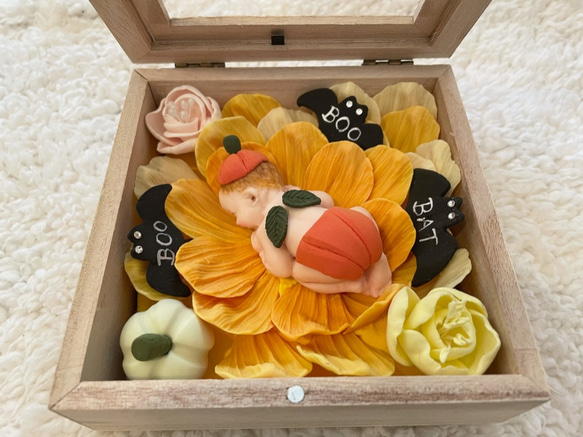 クレイベイビーBOX　パンプキン　粘土で作ったかわいい赤ちゃん 4枚目の画像