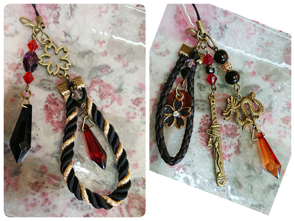 新作☆刀剣乱舞｢燭台切光忠＆大倶利伽羅｣イメージストラップ☆ 携帯