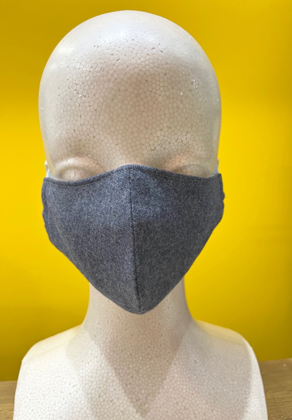 シンプル　あったか　冬用　デニム風　マスク 3枚目の画像