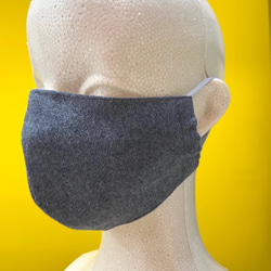 シンプル　あったか　冬用　デニム風　マスク 4枚目の画像