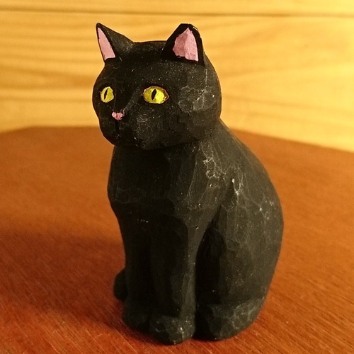 猫の木彫り 黒猫 その他置物 o_usagi 通販 12863936|Creema 猫の木彫り 黒猫 その他置物 o_usagi 通販 12863936|Creema
