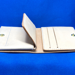 送料無料 手縫い財布 ヌメ革 味のある財布 ミニマリスト キャッシュレス N002 4枚目の画像