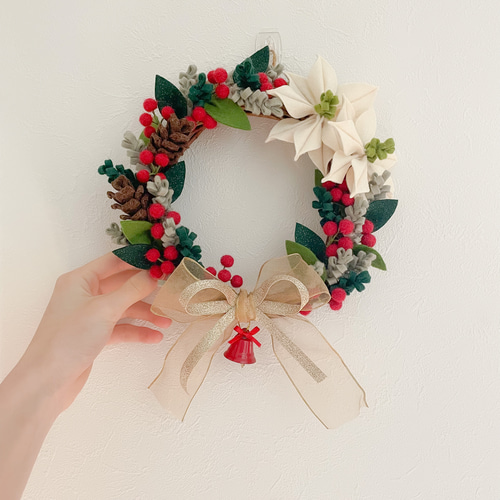 フェルトクリスマスリース