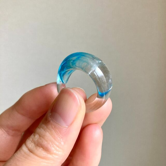 -青空- ガラス リング glass ring 3枚目の画像