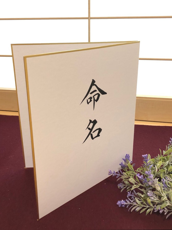 命名書 命名紙 手書き（色紙） 雑貨・その他 bifude～asami