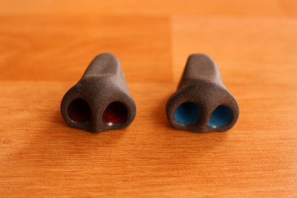 鼻の穴はしおき２つセット（黒色×穴：鼻水＆鼻血） 3枚目の画像
