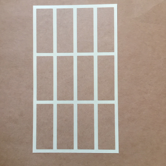 《クラフト無地シール》長方形型1.5×4.5cm96枚＊送料無料＊ 2枚目の画像