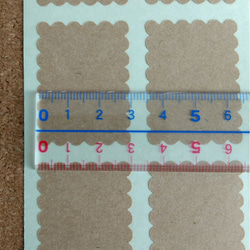 送料無料《クラフトシール》長方形(切手風)3×4cm60枚 2枚目の画像