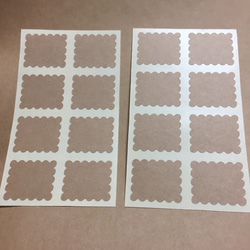 ¥300《クラフトシール》長方形(切手風)2.5×3cm64枚ポイント消化にも 3枚目の画像