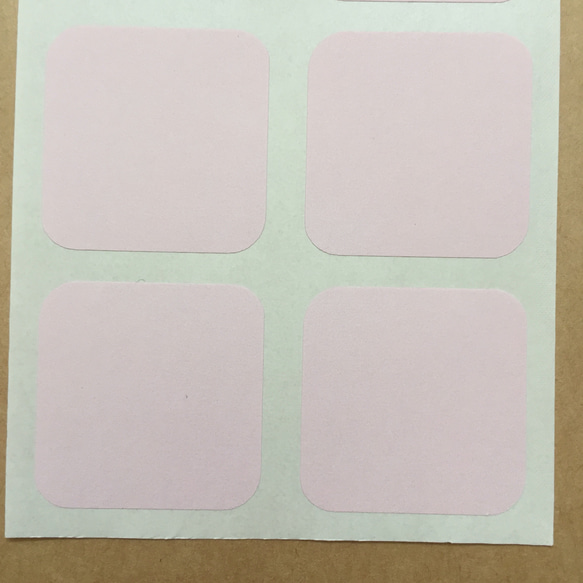《カラーラベルシールピンク》正方形(角丸)3cm80枚 2枚目の画像