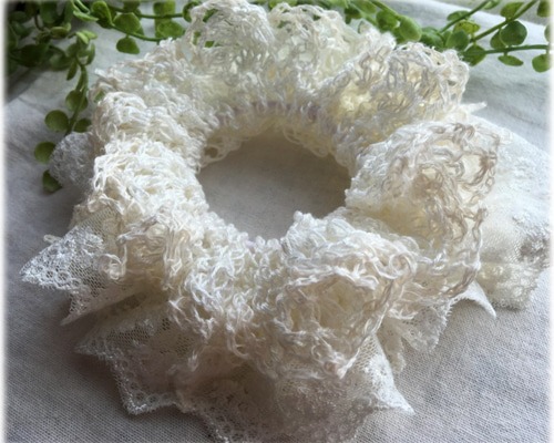 Mにゃん様オーダー品 *ふう*白20番手コットンレース糸＆チュール