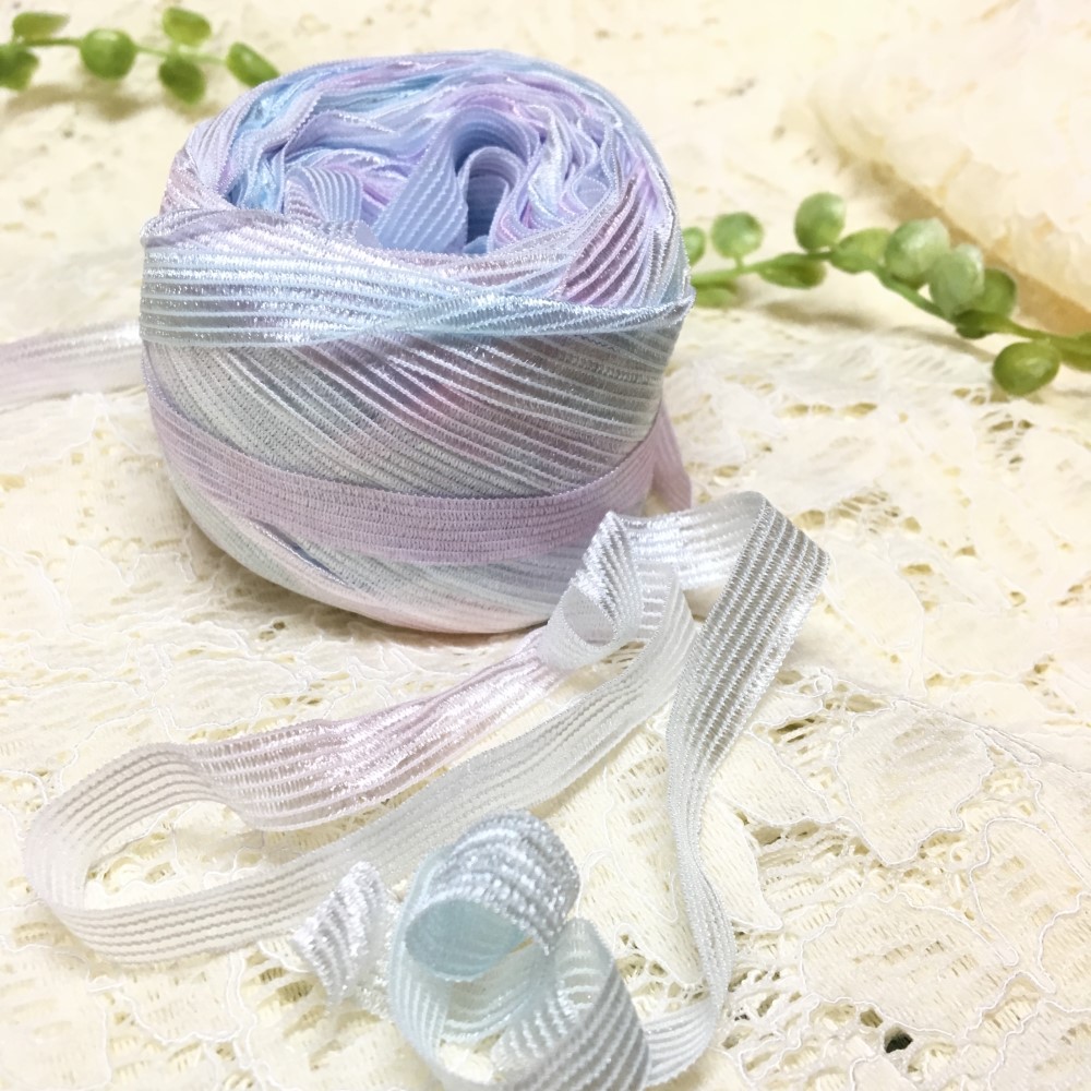 手染めカラフルポップ英字リボン さゆり染め