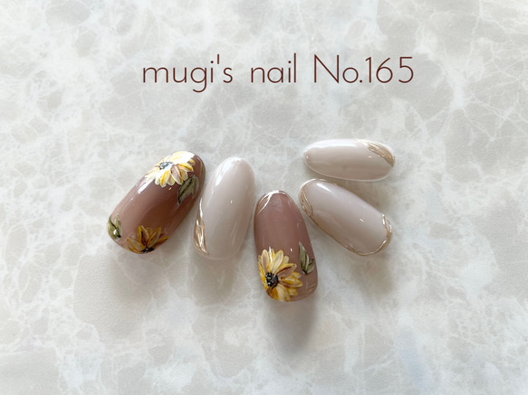 【1点限り】ネイルチップ No.165 フラワーネイル nail ジェルネイル 2枚目の画像