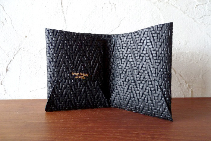 ハンドメイド 型押し 本革 ミニウォレット w10262