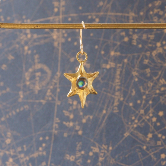 星の中の星粒 6タイプ ピアスかイヤリングで 2枚目の画像