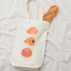 Bread tote bag <A4尺寸>An-Bread,Chocolate Cornet,Cream Bread 第7張的照片