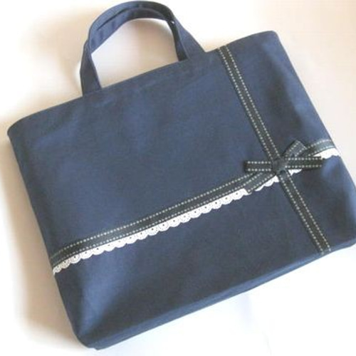 【希少】♡joli comme un coeur トートバッグ　リボン　紺色♡ JOLI COMME UN COEUR (Baby&Kids/Women) | 三越伊勢丹オンライン