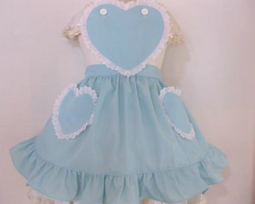 タグ付き未使用BABY ホワイトエプロン ハート型レース装飾 楽天市場