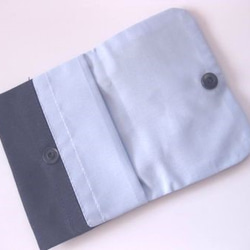 付けポケット　　紺×紺白リボンA 3枚目の画像