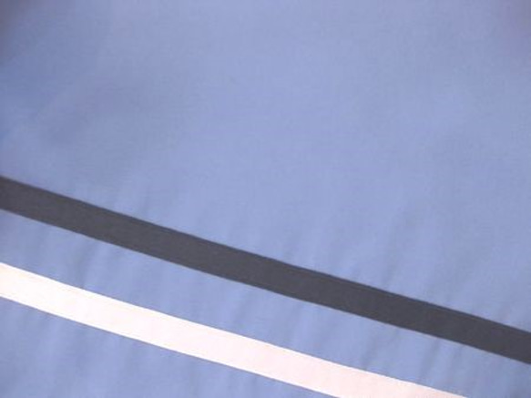トートバック　ブルー×紺白ライン 3枚目の画像