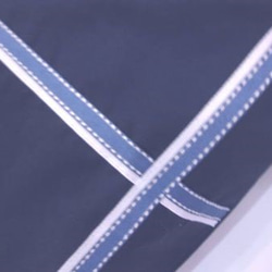 ナイロンシューズバック　紺×ブルー白ステッチライン 2枚目の画像